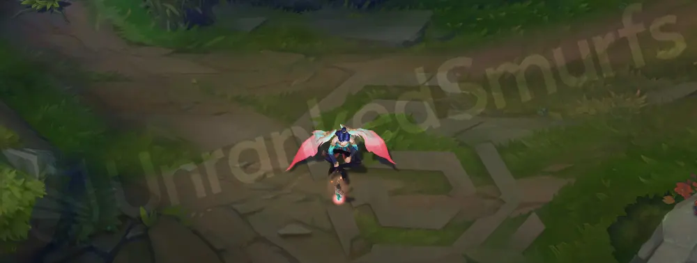 Immortal Journey Kayle emote with a graceful wing flourish and a small raindrop animation