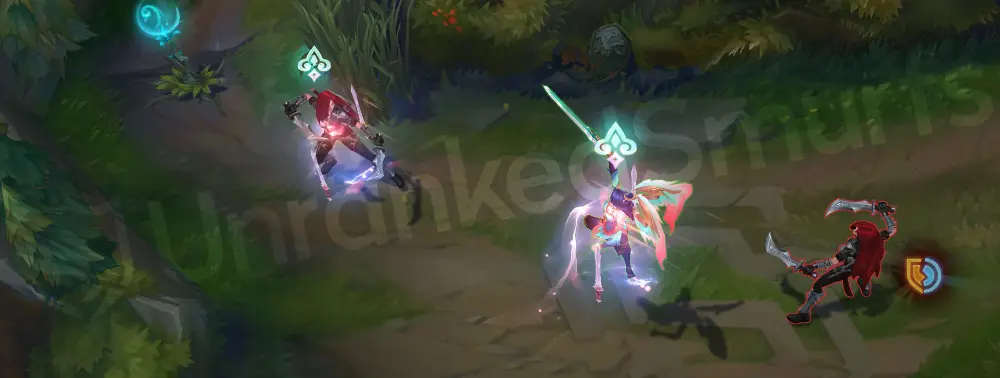 Immortal Journey Kayle W showing a protective peach-pink glow around Kayle