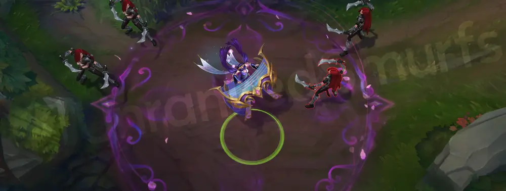 Immortal Journey Sona E - movement trail with flowing ribbons and floral motifs