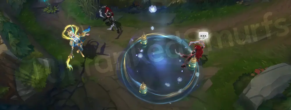 Immortal Journey Soraka pond formation sequence part 1 with water ripples and horn glow