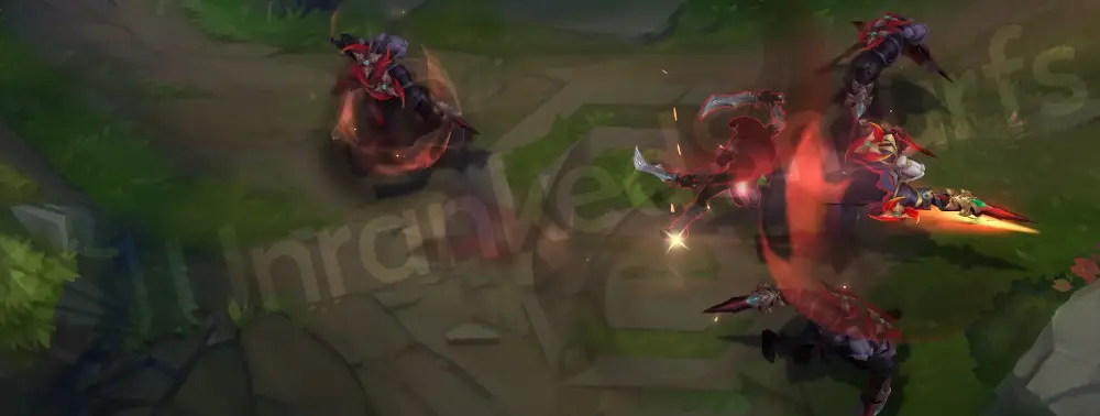 Immortal Journey Zed R part 1 with crossed-swords motif and yellow spark accents