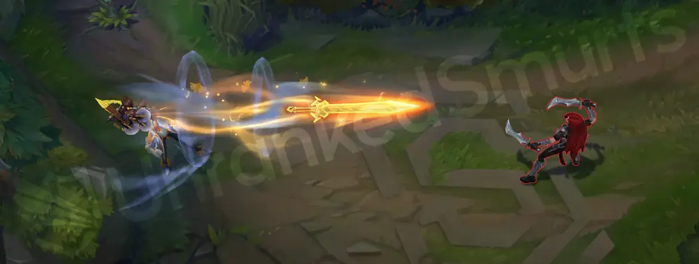 Immortal Journey Zeri W - swirling blue-and-yellow electric pulse with cloud accents (part 1)