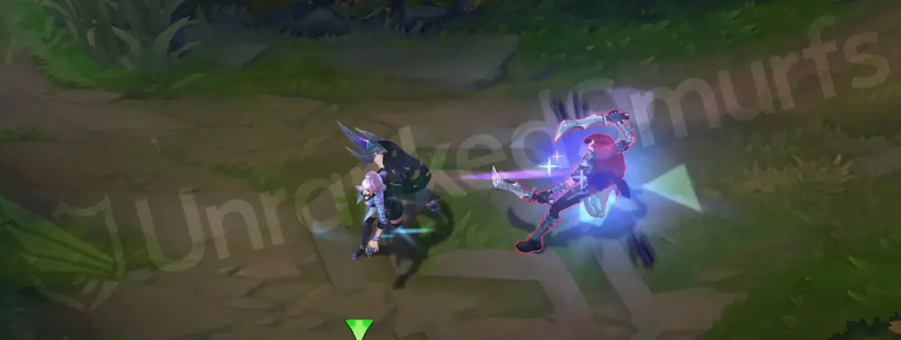 K/DA ALL OUT Evelynn E - stealth mark with cyan diamond sigils and black shadow accents