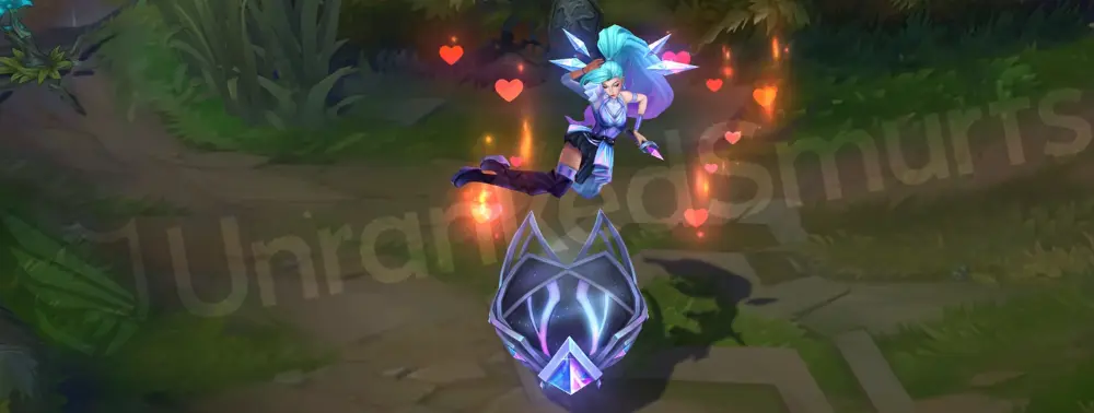 K/DA ALL OUT Seraphine emote performing with a microphone and star motifs