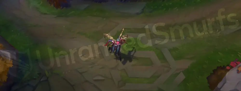 Masque of the Black Rose Elise emote showing playful mask gesture