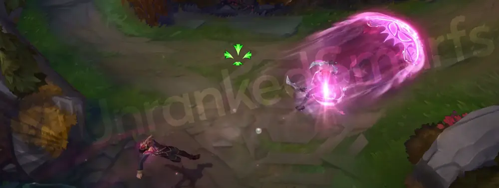Masque of the Black Rose Ezreal R - Trueshot Barrage fade with lingering rose particles