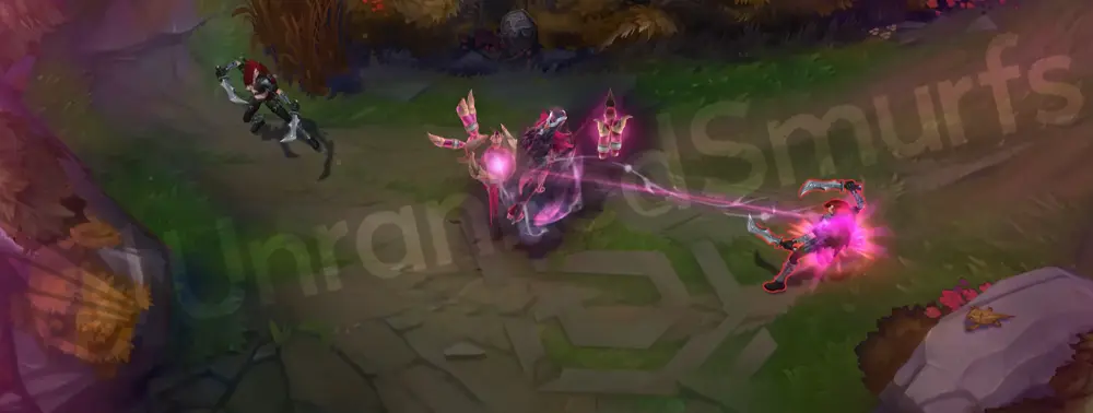 Masque of the Black Rose Renata Glasc W buff on ally with pink-gold energy thread connecting them