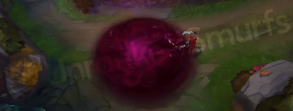 Masque of the Black Rose Vladimir W - Sanguine Pool forming the Black Rose emblem in glowing magenta