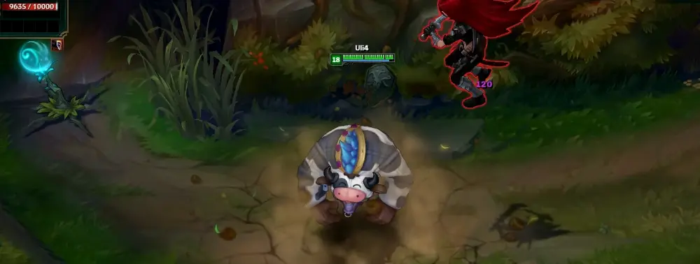 Moo Cow Alistar Q - Pulverize impact under his hooves with light, playful effects