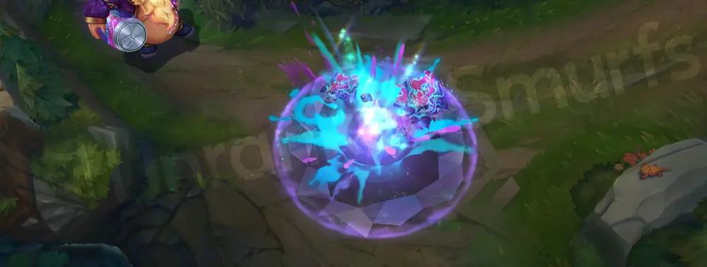 Music Fan Gragas Q - Barrel Roll: detonation with fizzy splash and neon pop, third angle