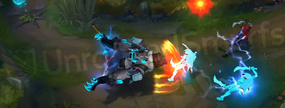 Northern Storm Volibear W - Frenzied Maul bite leaving a frosty hit mark