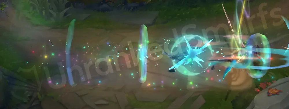 Ocean Song Yone R - Fate Sealed impact line as a foamy tidal strike that pulls enemies