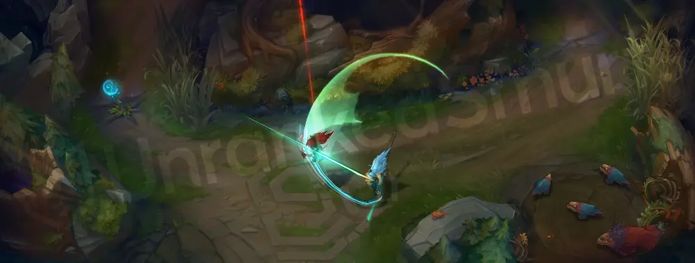 Odyssey Yasuo R - Last Breath lift-off with anti-gravity rings and neon energy highlights, initial hit