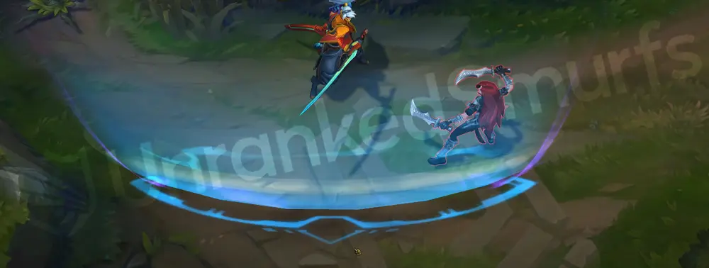 Odyssey Yasuo W - Wind Wall rendered as a holographic barrier with neon green accents and energy shimmer