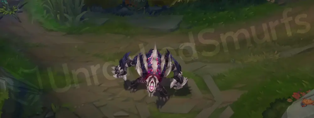 Old God Malphite emote/taunt highlighting the glowing pink eye and sinister purple aura