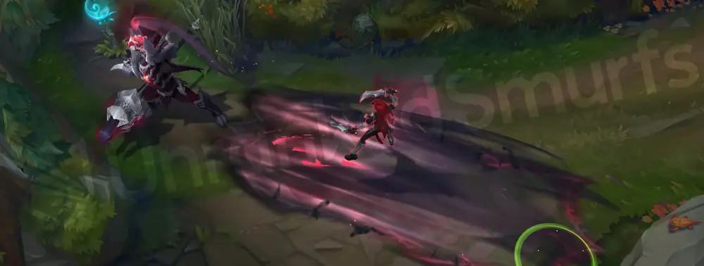 Old God Mordekaiser E Part 2 — follow-up rakes with black and crimson streaks