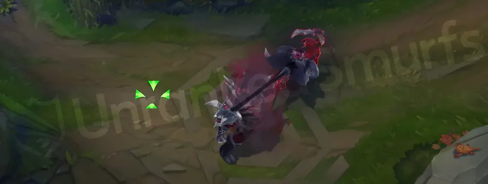 Old God Mordekaiser R Part 1 — Realm of Death begin: red sigils form over a dark void