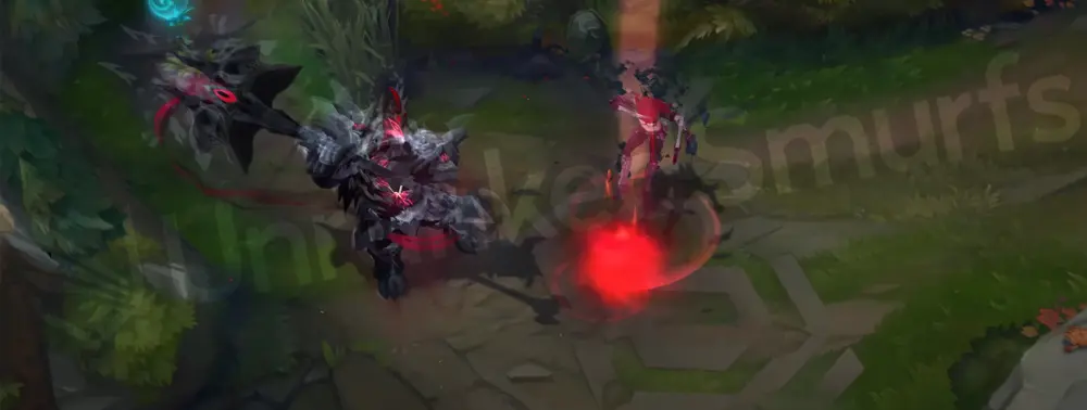 Old God Mordekaiser R Part 5 — final phase with oppressive blackness and glowing red sigils