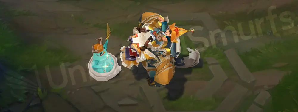 Papercraft Nunu & Willump emote preview with papercraft styling