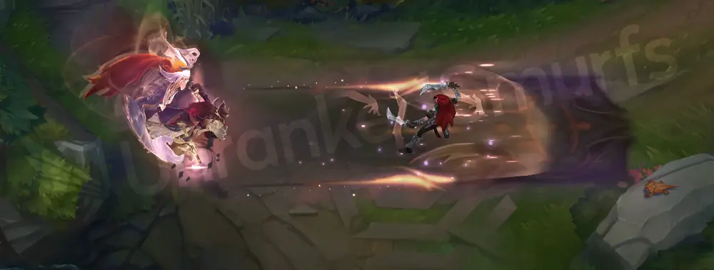 Peacemaker High Noon Yone R - Fate Sealed dash start with dusty purple streak