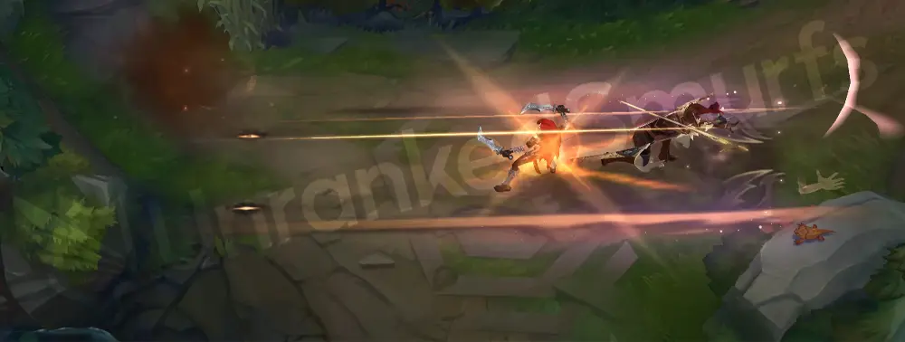 Peacemaker High Noon Yone R - mid-impact with branded western sigils and gold burst