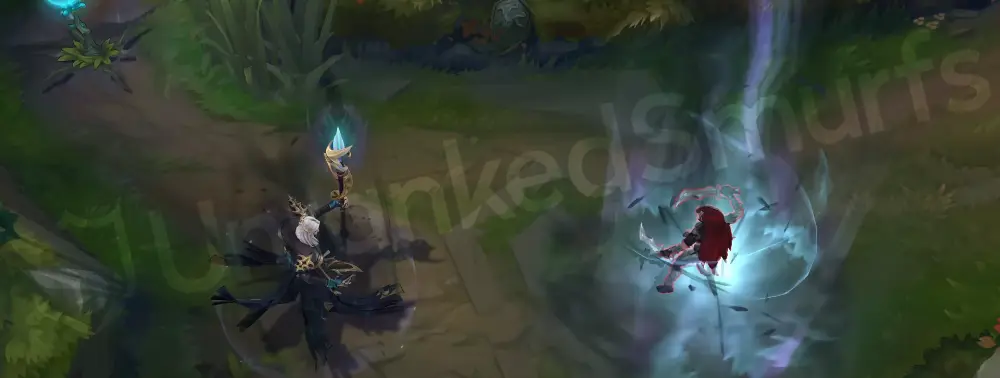 Pentakill III: Lost Chapter Karthus R - Requiem channel with blazing red-orange sigils before a global burst