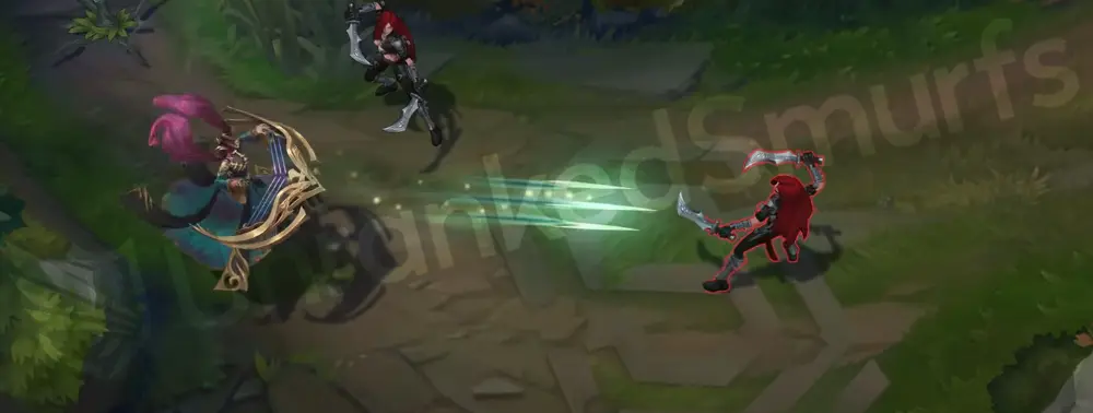 Pentakill Sona W - Healing aura second frame showing a purple ring with bright stage-light glints