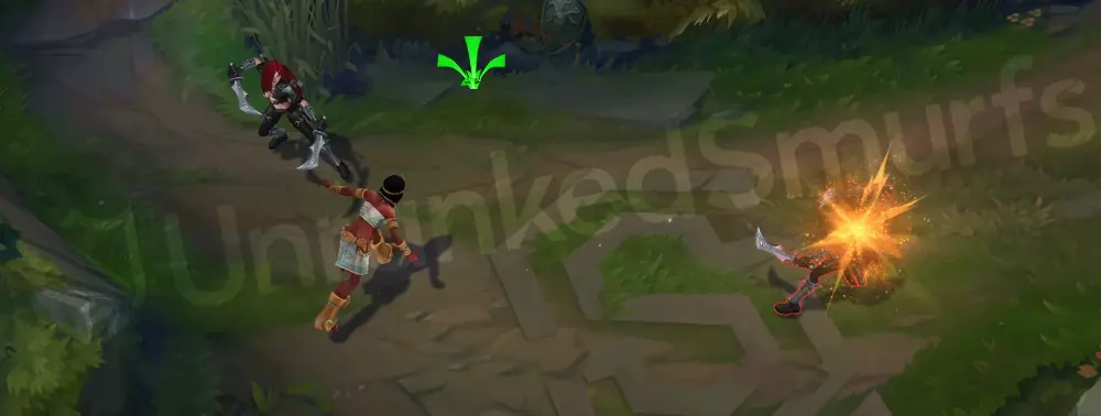 Pharaoh Nidalee basic attack animation with spear swing in human form