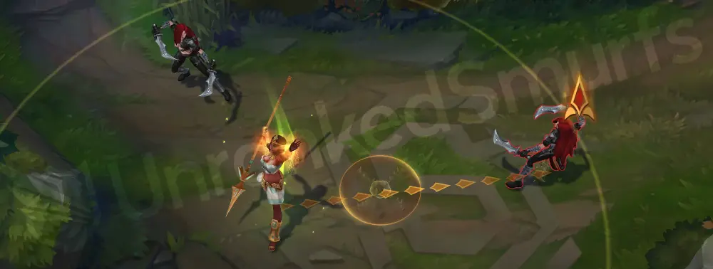 Pharaoh Nidalee cougar E - Swipe finish after Empowered attack