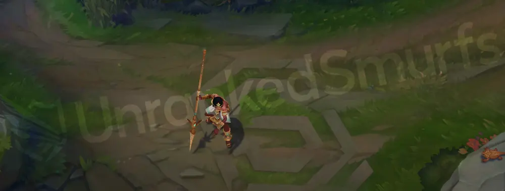 Pharaoh Nidalee emote expression in human form with regal posture
