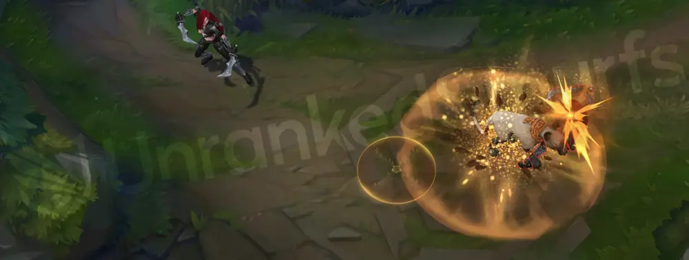 Pharaoh Nidalee cougar W - Pounce leap animation landing on the ground