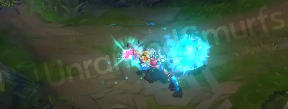 Pool Party Sett Q - Knuckle Down with bright blue water trails and light pink-yellow hits