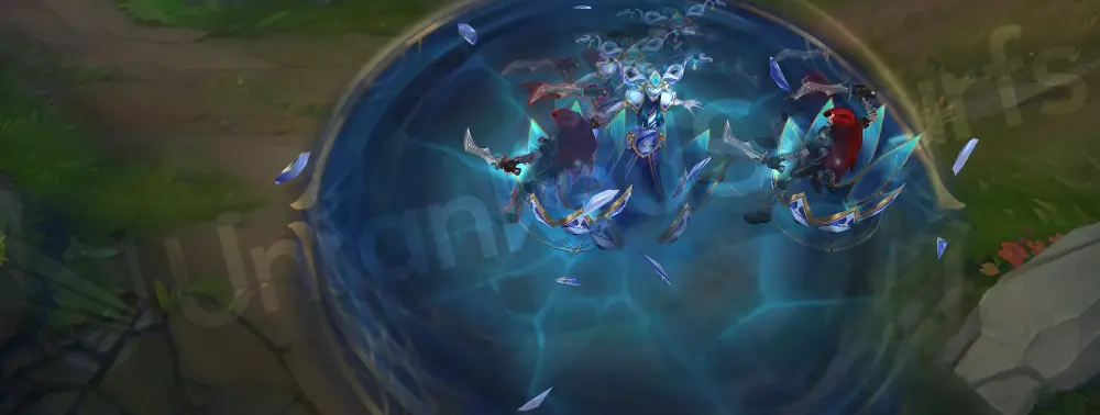 Porcelain Lissandra W - root ring with blue porcelain motifs and shattering highlights