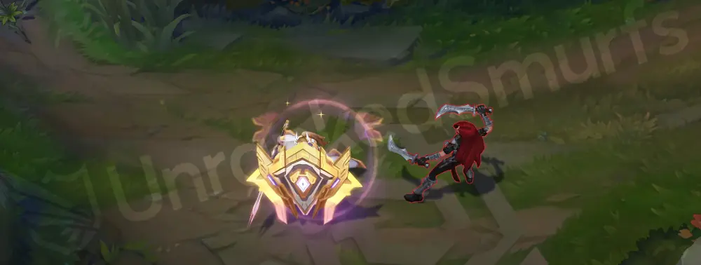 Prestige Battle Academia Leona W - Eclipse forming a gilded barrier with violet-edged light