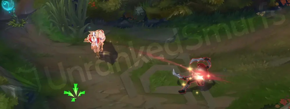 Prestige Brave Phoenix Xayah basic attack with golden feather projectile leaving a faint ember trail