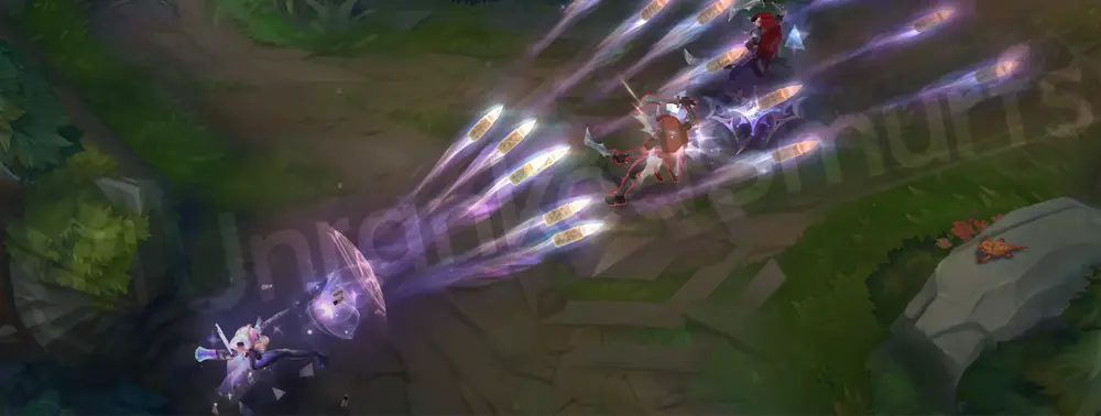Prestige Broken Covenant Miss Fortune R - Bullet Time fanning out radiant shots with white-gold streaks