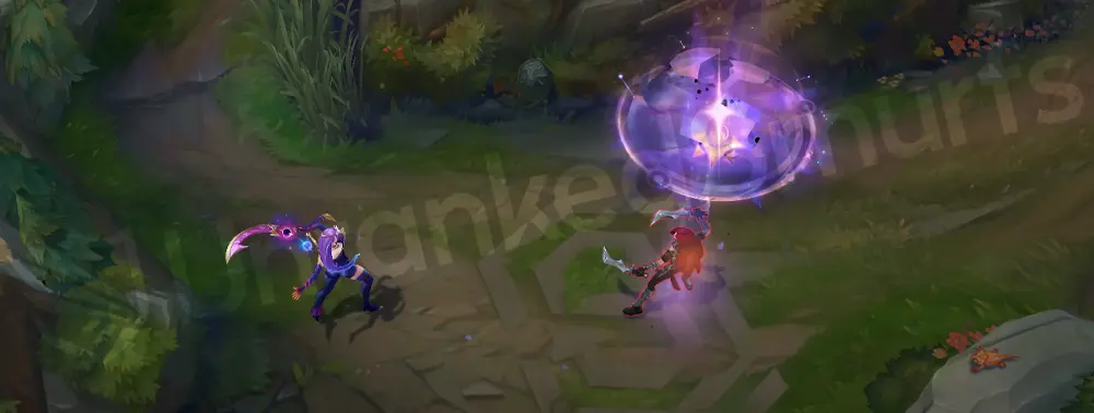 Prestige Dark Cosmic Diana Q - Crescent Strike part 2 showing the returning arc with constellation sparks