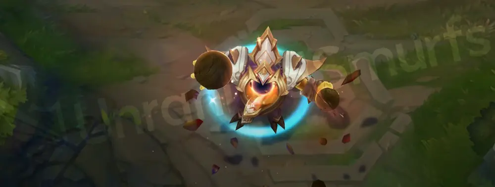 Prestige Dark Star Malphite custom recall with a collapsing star effect and golden energy pull