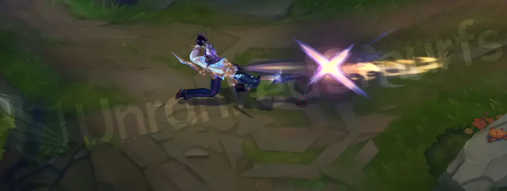 Prestige DRX Aatrox basic attack swing with neon blade edge