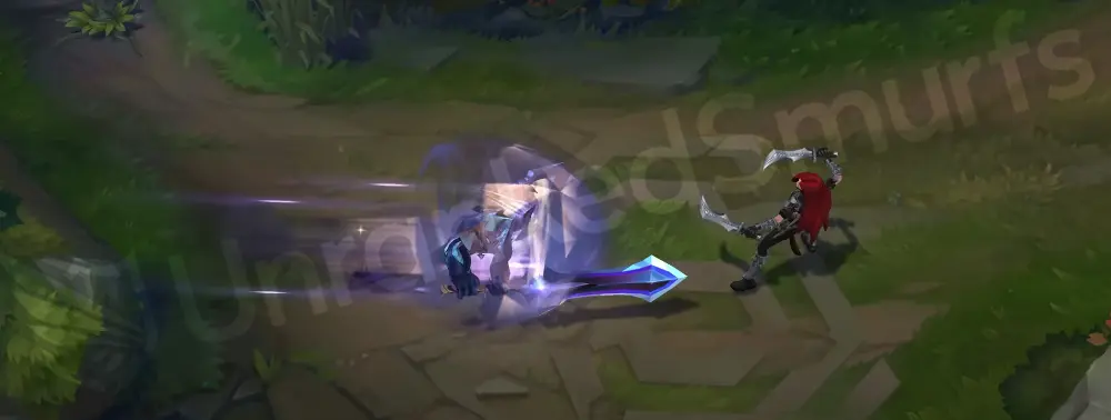 Prestige DRX Aatrox E dash with violet light streak