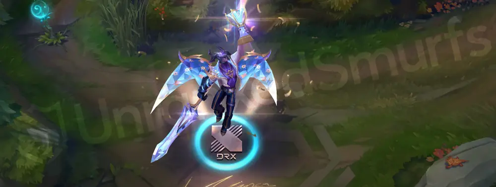 Prestige DRX Aatrox custom recall with celebratory flare