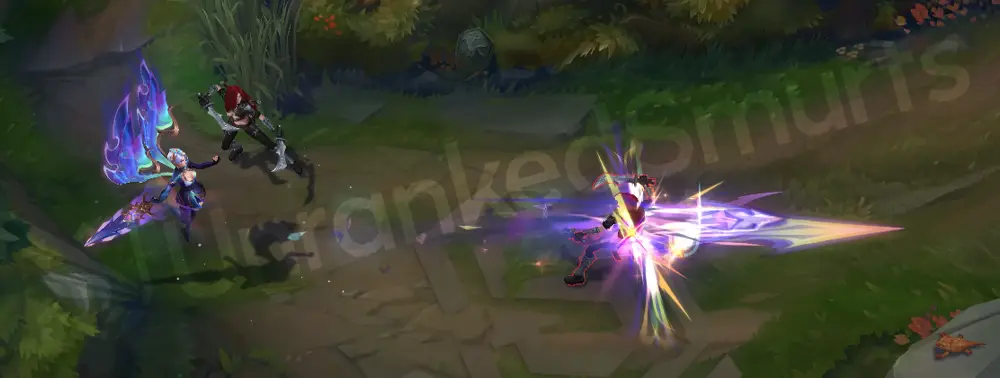 Prestige Empyrean Kayle Q Part 2, close-up of the Empyrean flare and hit effects