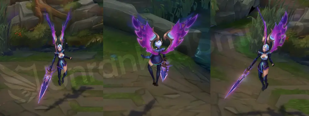 Prestige Empyrean Kayle in-game overview, front and side