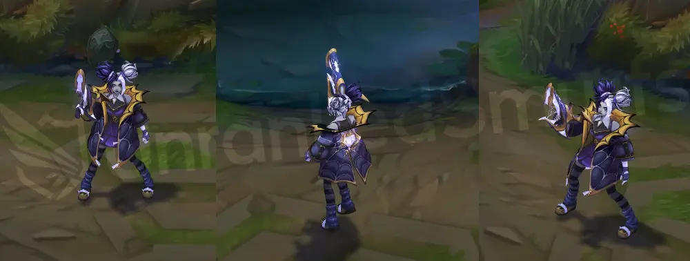 Prestige Fright Night Zeri full in-game model, front and side view