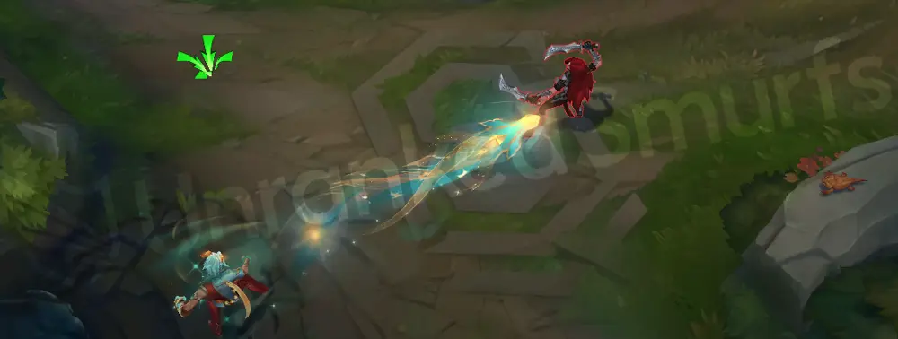 Prestige Heavenscale Ezreal Q - Mystic Shot dragonfire trail (1)