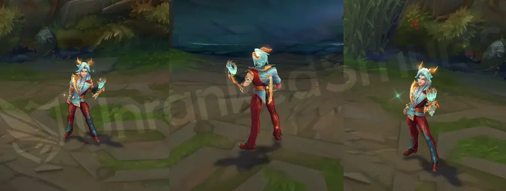 Prestige Heavenscale Ezreal front and profile in-game overview