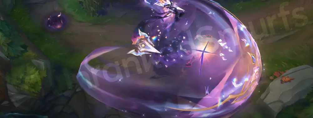 Prestige High Noon Evelynn R mid-swing leaving a bright crystalline cleave