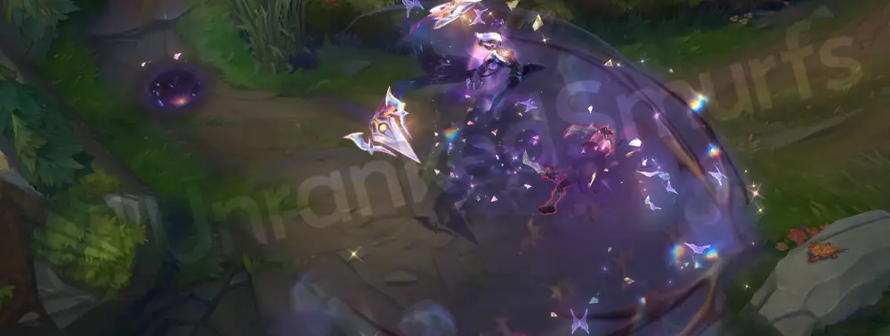 Prestige High Noon Evelynn R aftermath with golden cracks and shimmering dust