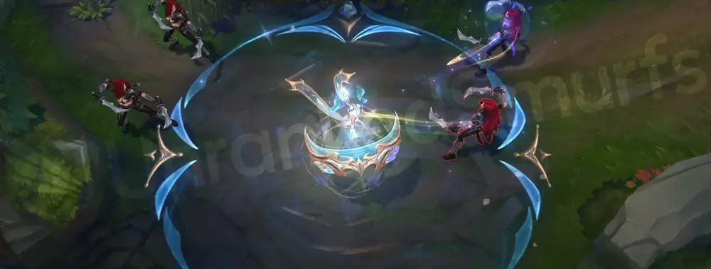 Prestige Immortal Journey Sona Q - Hymn of Valor secondary view with bright ribbon-like slashes and golden highlights