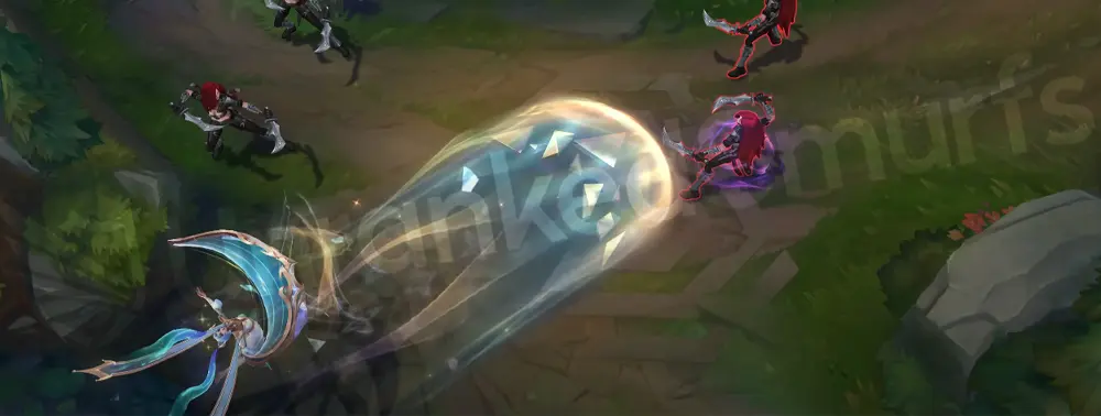 Prestige Immortal Journey Sona R - Crescendo fan-shaped stun with ornate golden flourish and crystalline notes